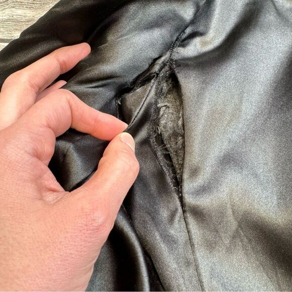 Cole Haan Women's Wool Blend Pea Coat 6 Charcoal Grey Gray Full Zipper Zip Lined - Picture 11 of 16